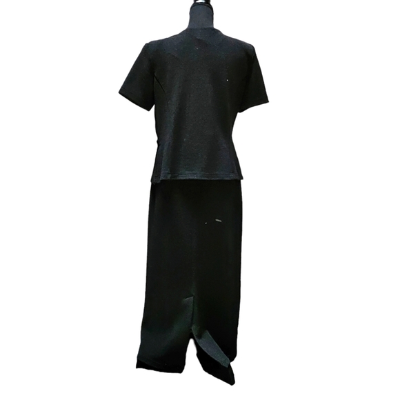 Just In Thyme Vintage Attached 2 Piece Form Fitting Maxi Dress. Size 8 - Picture 5 of 10